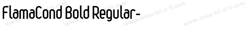 FlamaCond Bold Regular字体转换